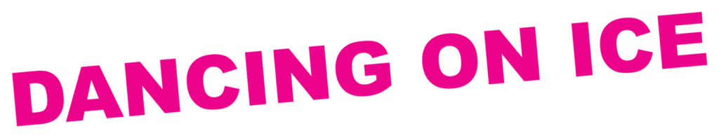 Schriftzug Dancing on Ice, Logo der Eisdisco des HC Wohlen Freiamt
