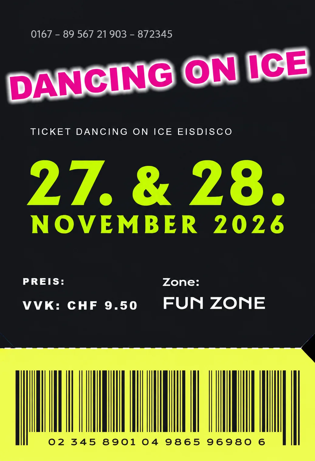 Ticket für die Eisdisco Dancing on Ice am 27. und 28. November 2026